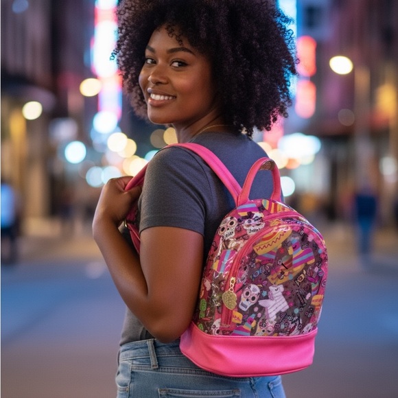 Day Of The Dead Backpack Betsey Johnson - Picture 1 of 14